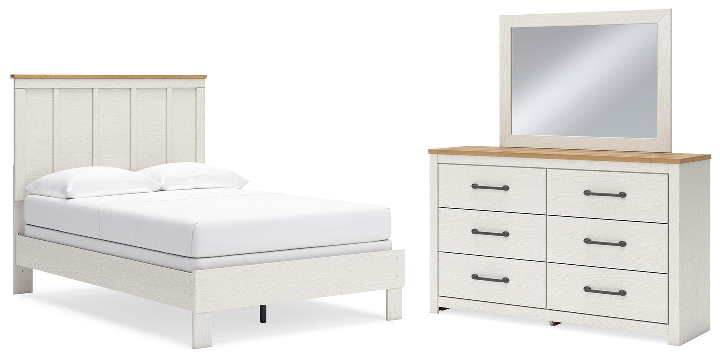 Linnocreek Full Panel Bed, Dresser and Mirror