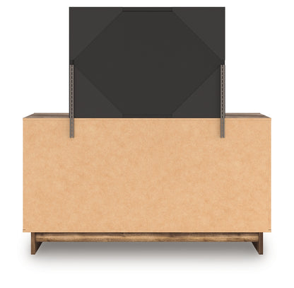 Chirason Full Upholstered Bed, Dresser and Mirror