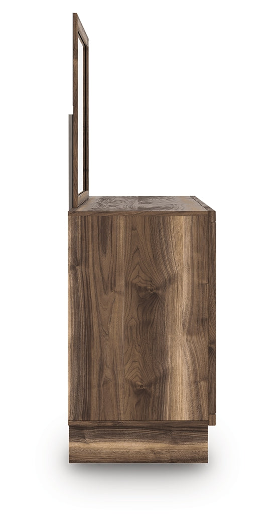 Chirason Full Upholstered Bed, Dresser and Mirror