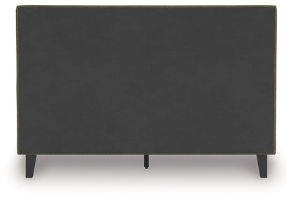 Chirason Queen Upholstered Bed, Dresser and Mirror