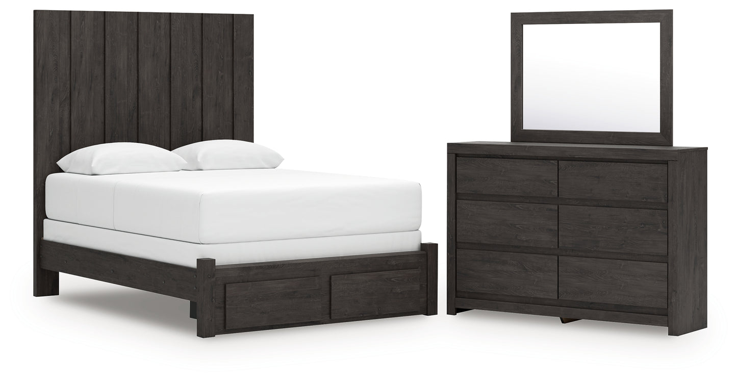 Fraluna Queen Panel Storage Bed, Dresser and Mirror