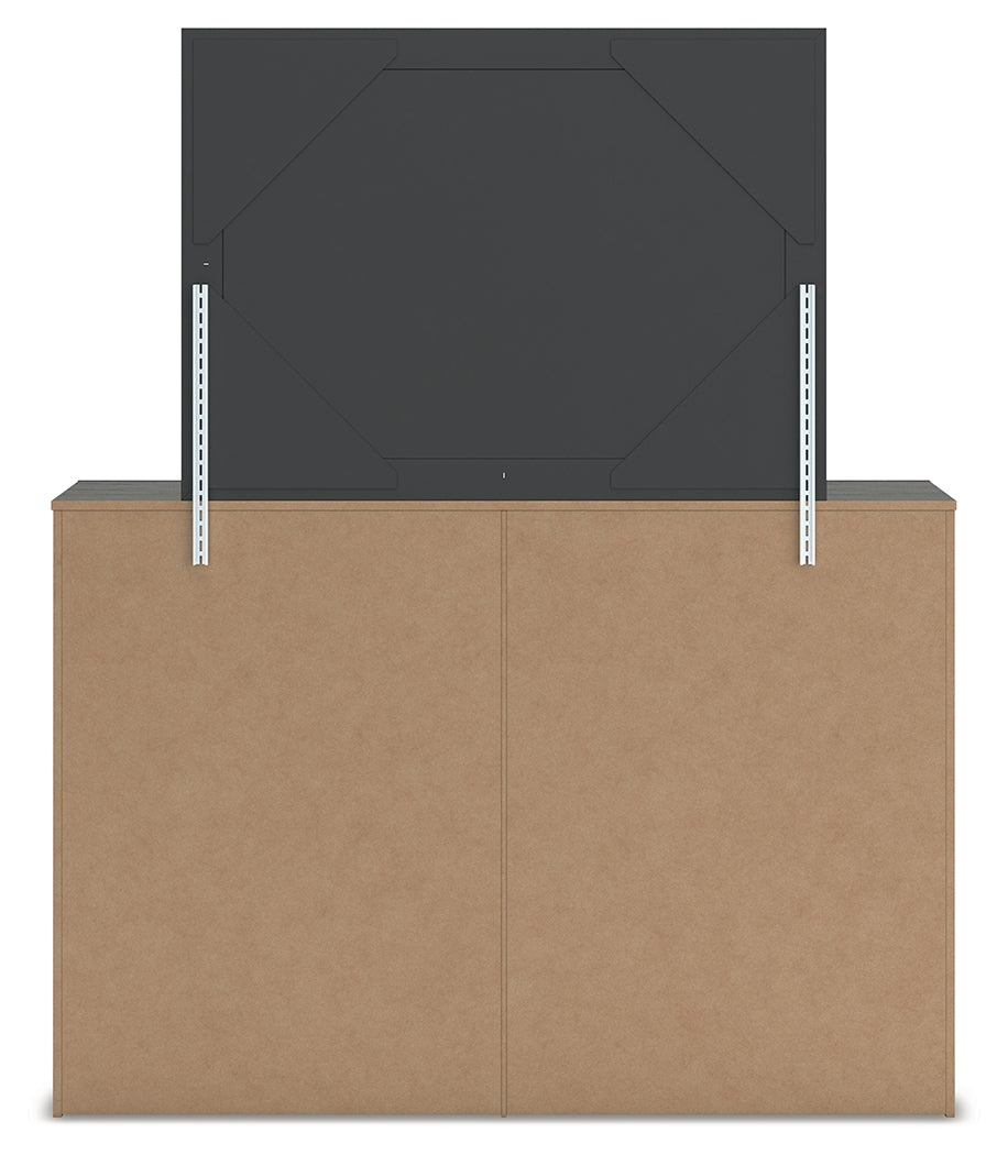 Fraluna Queen Panel Storage Bed, Dresser and Mirror