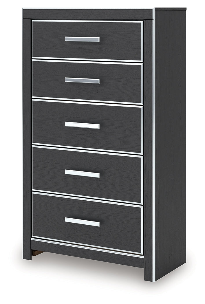 Zuraleus King Storage Bed, Dresser, Mirror, Chest and Nightstand