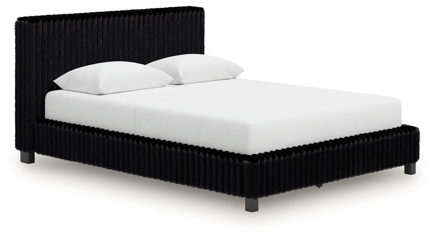 Zuraleus Queen Upholstered Bed, Dresser and Mirror
