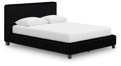 Zuraleus Queen Upholstered Bed, Dresser and Mirror