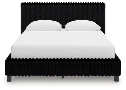 Zuraleus Queen Upholstered Bed, Dresser and Mirror