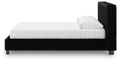 Zuraleus Queen Upholstered Bed, Dresser and Nightstand