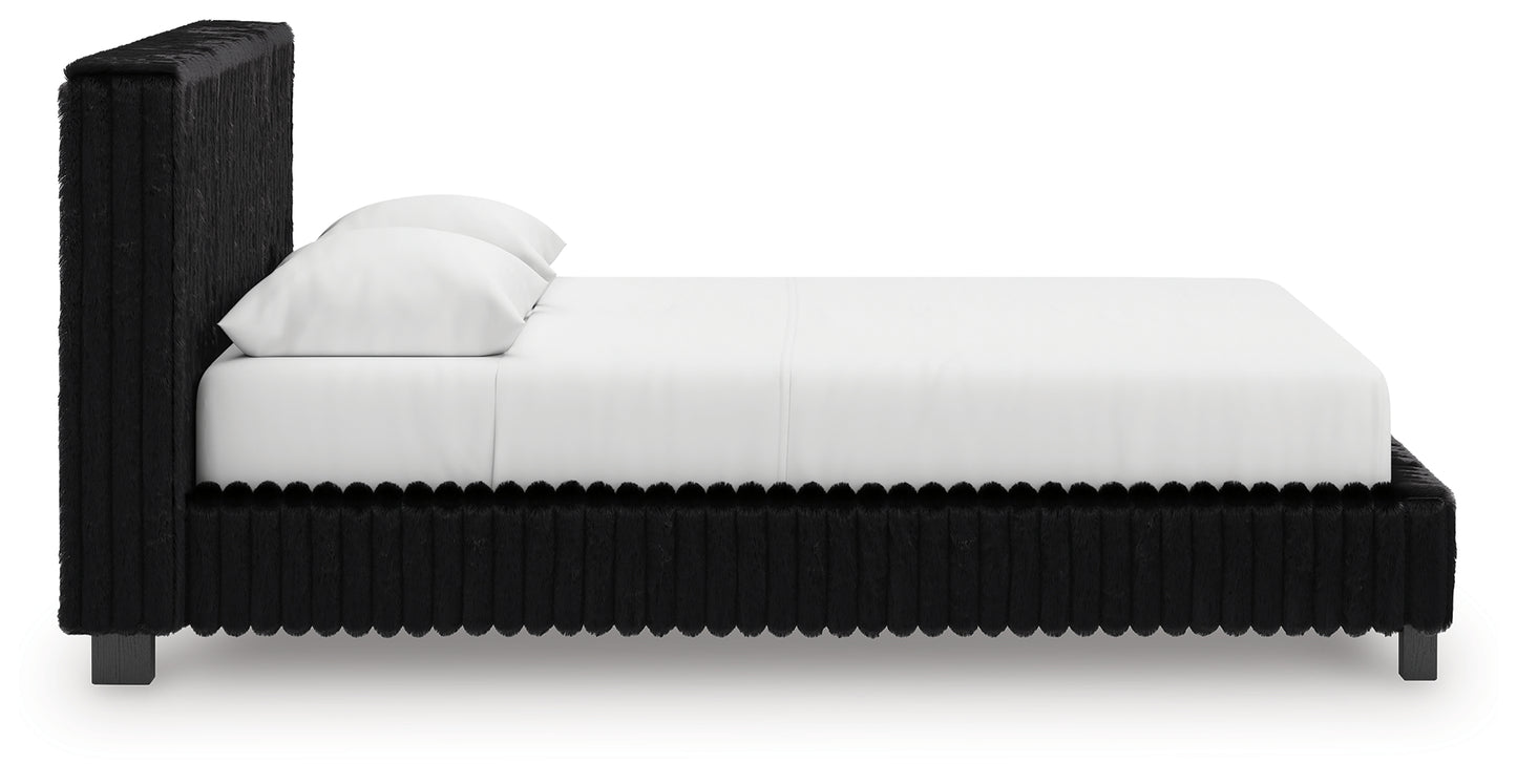 Zuraleus Queen Upholstered Bed, Dresser and Nightstand
