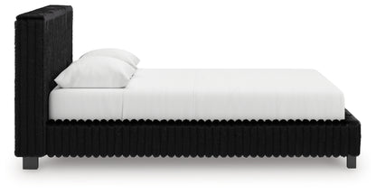 Zuraleus Queen Upholstered Bed, Dresser and Nightstand