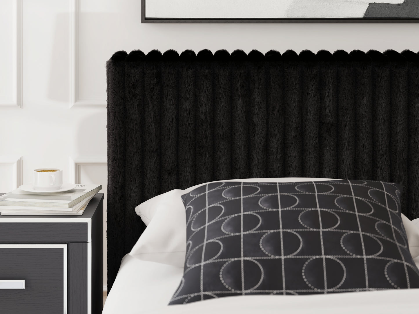 Zuraleus King Upholstered Bed, Dresser and Nightstand