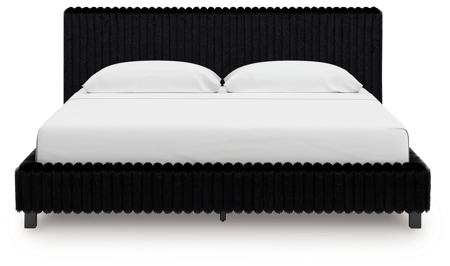 Zuraleus King Upholstered Bed, Dresser and Nightstand