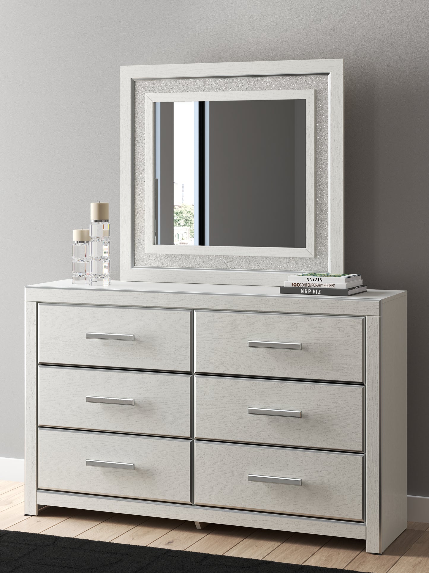 Zuraleus Queen Upholstered Bed, Dresser and Mirror