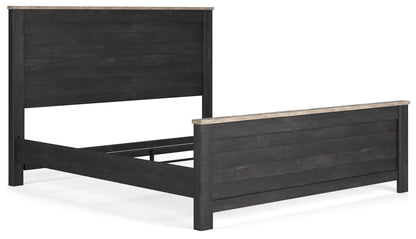 Nanforth King Panel Bed, Dresser, Mirror and Nightstand