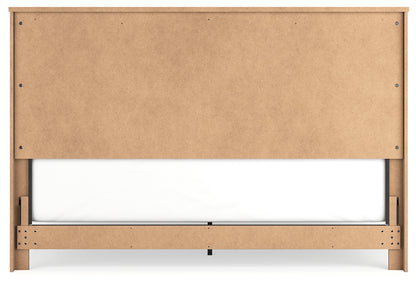 Nanforth King Panel Bed, Dresser, Mirror and Nightstand