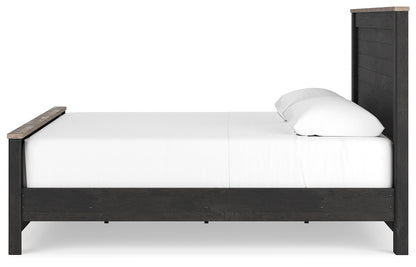 Nanforth King Panel Bed, Dresser, Mirror and Nightstand