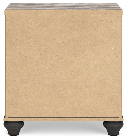 Nanforth Queen Panel Bed, Dresser, Mirror and Nightstand