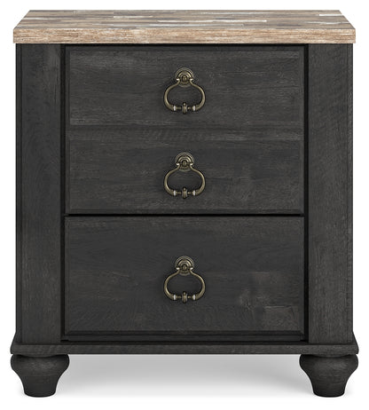 Nanforth Queen Panel Bed, Dresser, Mirror and Nightstand