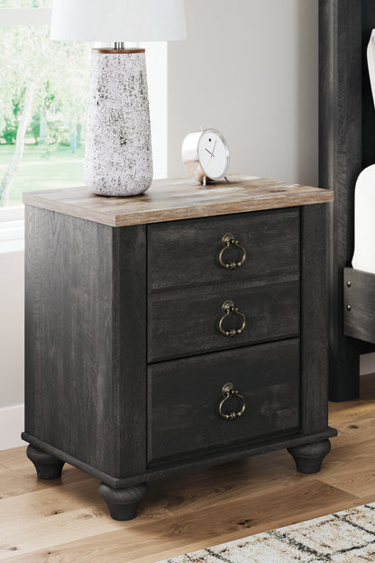 Nanforth Queen Panel Bed, Dresser, Mirror and Nightstand