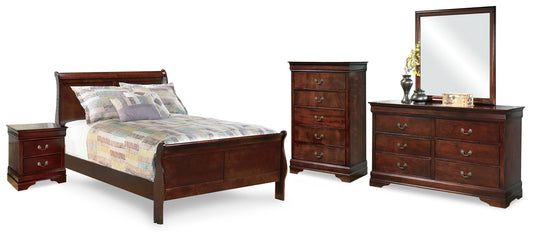 Alisdair Full Sleigh Bed, Dresser, Mirror, Chest and Nightstand