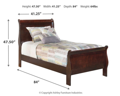 Alisdair Twin Sleigh Bed, Dresser and Mirror