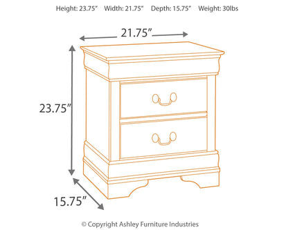 Alisdair Full Sleigh Bed and Nightstand