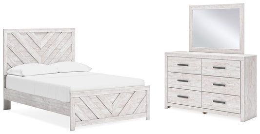 Cayboni Full Panel Bed, Dresser and Mirror