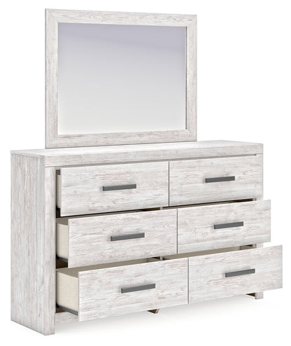 Cayboni Full Panel Bed, Dresser, Mirror, Chest and 2 Nightstands