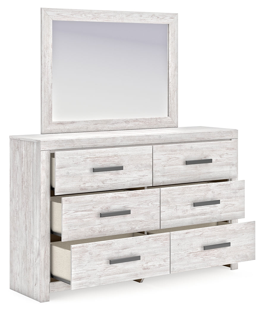 Cayboni Full Panel Bed, Dresser, Mirror and Nightstand