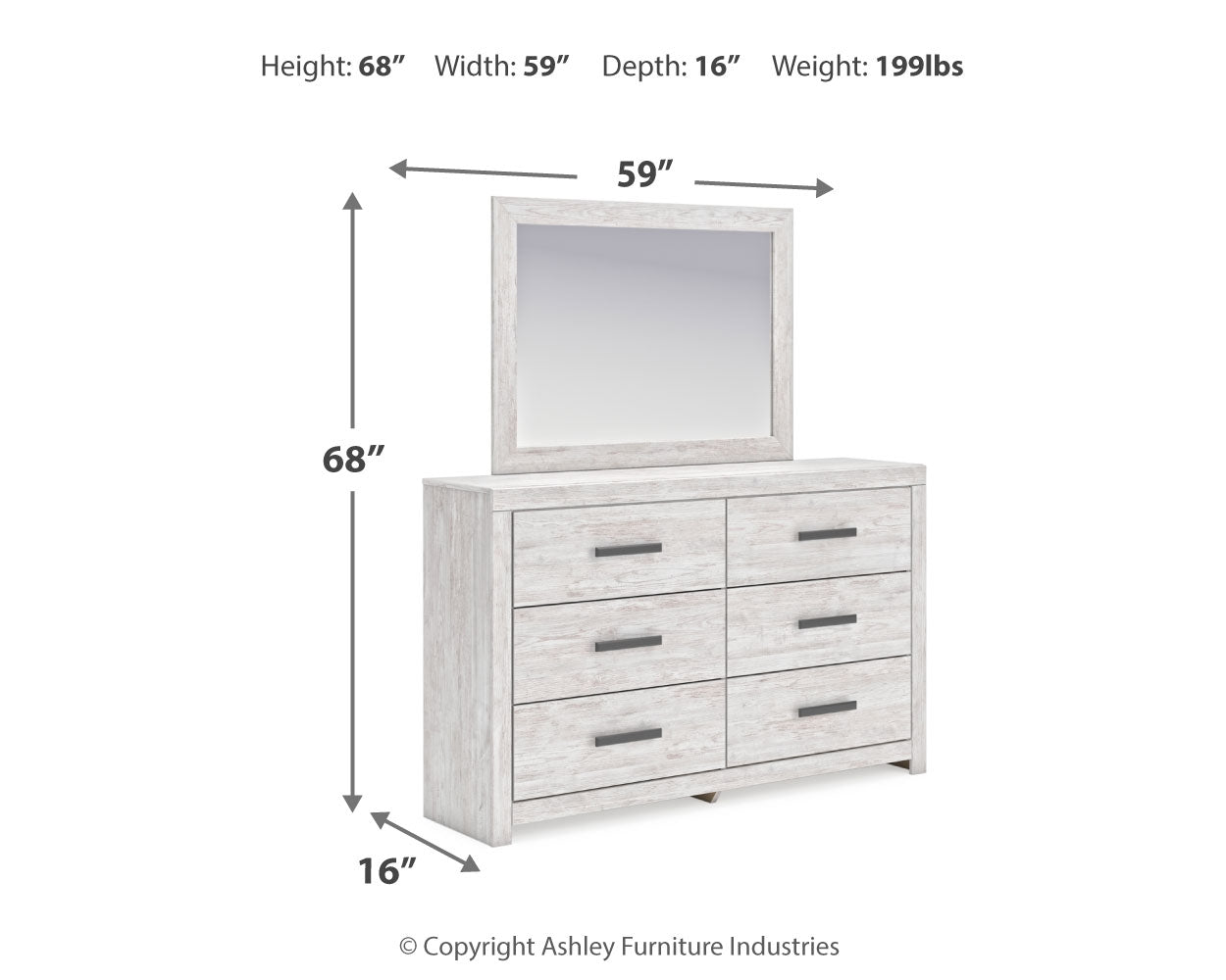 Cayboni King Panel Bed, Dresser, Mirror, Chest and 2 Nightstands