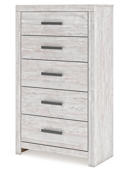 Cayboni King Panel Bed, Dresser, Mirror, Chest and 2 Nightstands