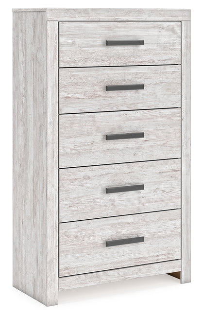 Cayboni Full Panel Bed, Dresser, Mirror, Chest and 2 Nightstands