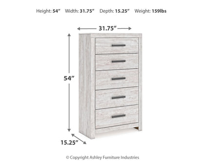 Cayboni Twin Panel Bed, Dresser and Chest