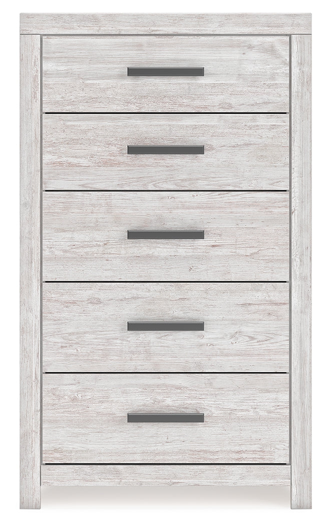 Cayboni King Panel Bed, Dresser, Mirror, Chest and 2 Nightstands