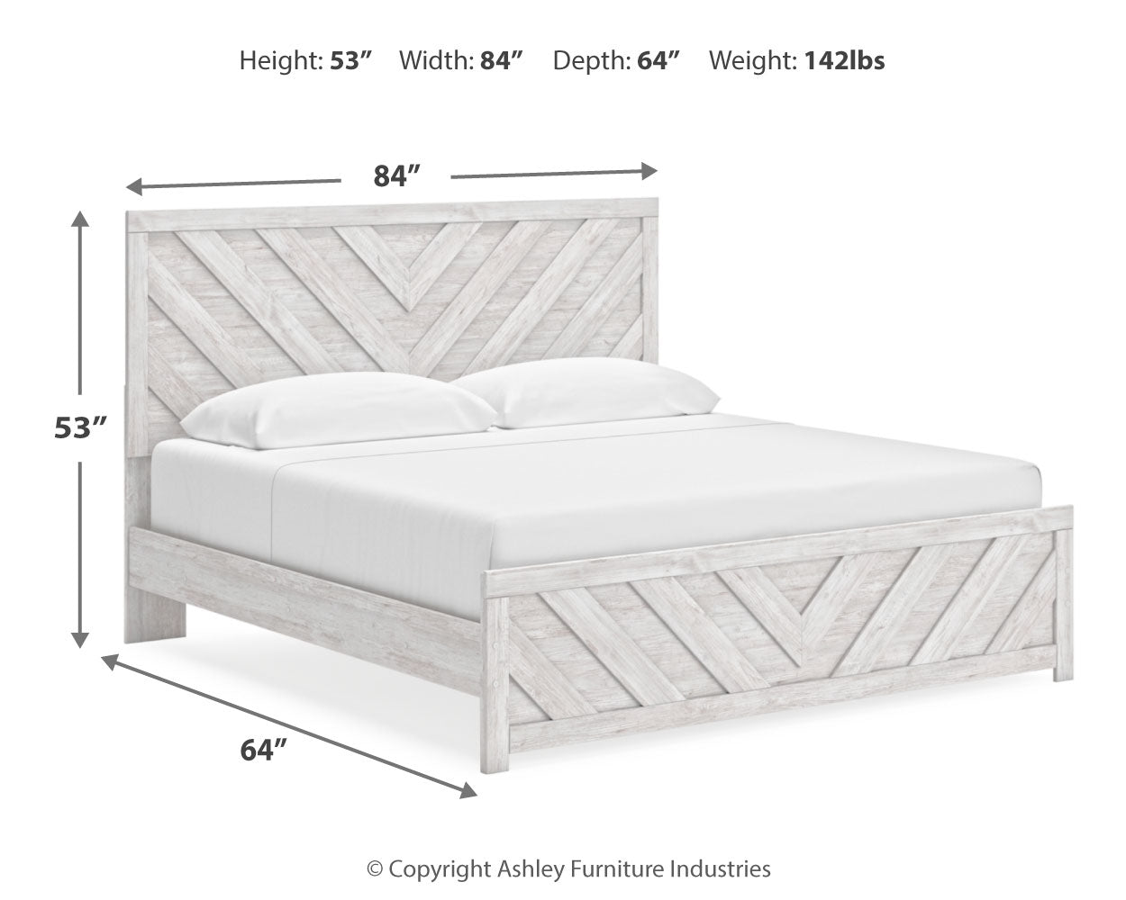 Cayboni King Panel Bed, Dresser, Mirror, Chest and 2 Nightstands