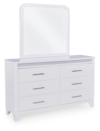 Jarlee Queen Panel Bed, Dresser, Mirror and Nightstand