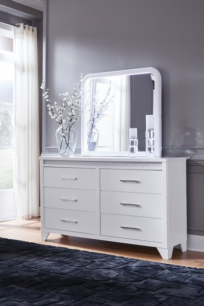 Jarlee King Panel Bed, Dresser, Mirror and Nightstand