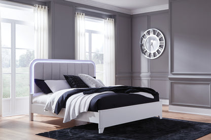 Jarlee King Panel Bed, Dresser, Mirror and Nightstand