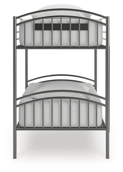 Lanceburg Twin over Twin Bunk Bed and 2 Mattresses
