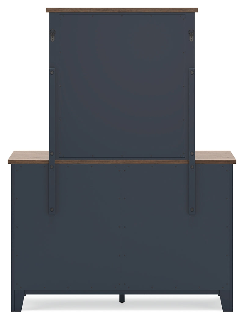 Landocken Twin Panel Bed, Dresser and Mirror