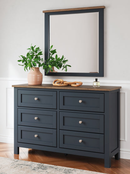 Landocken Full Panel Bed, Dresser and Mirror
