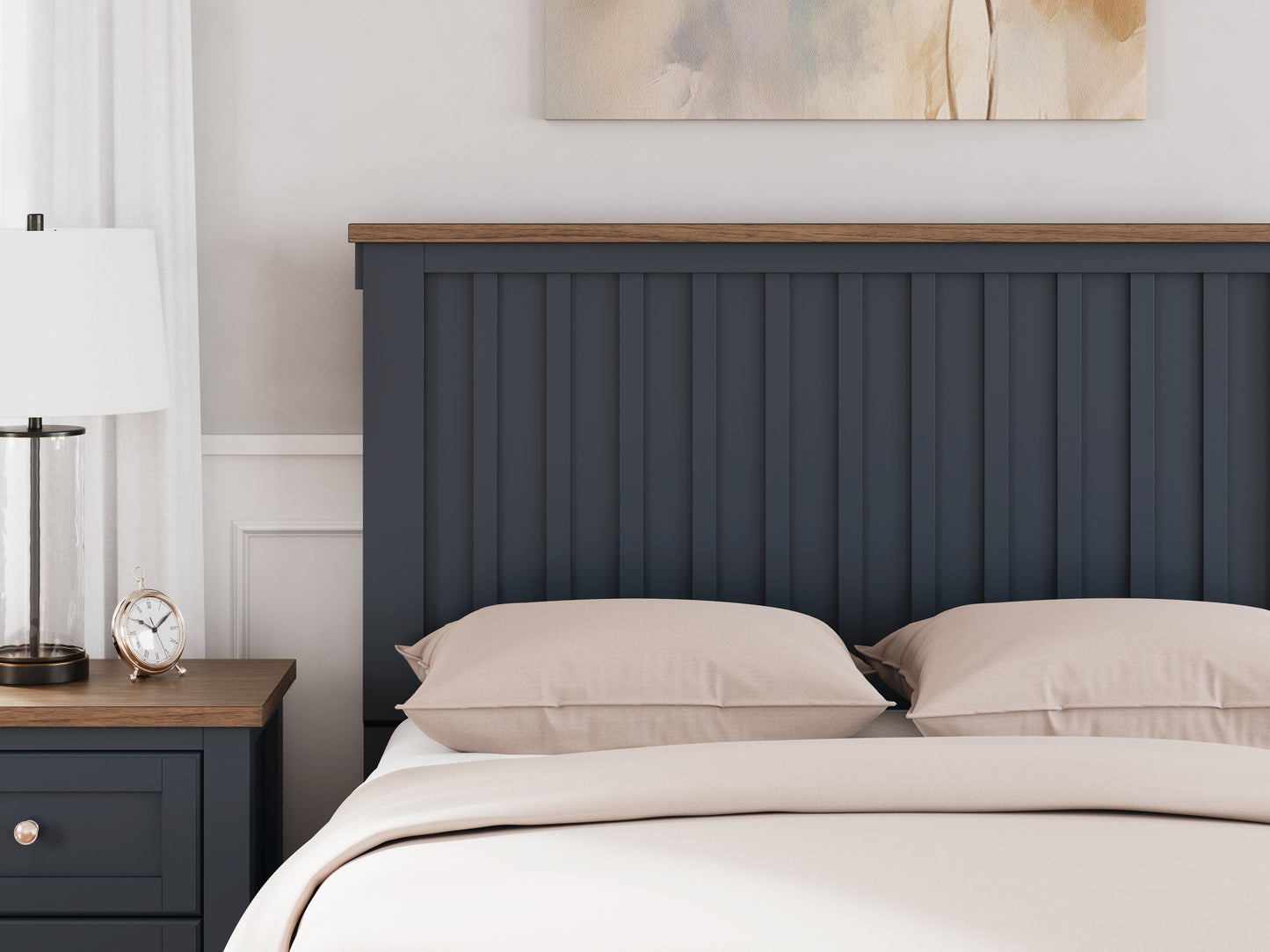 Landocken Full Panel Bed, Dresser and Mirror