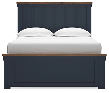 Landocken Full Panel Bed, Dresser and Mirror