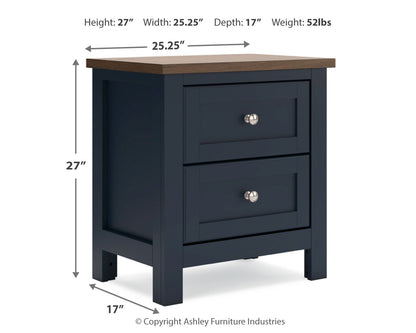 Landocken Twin Panel Bed, Chest and Nightstand