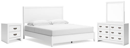 Binterglen King Panel Bed, Dresser, Mirror and Nightstand