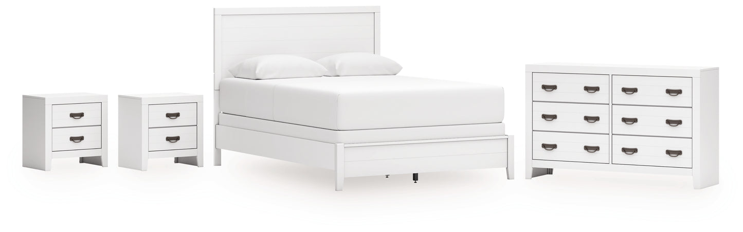 Binterglen Queen Panel Bed, Dresser and 2 Nightstands