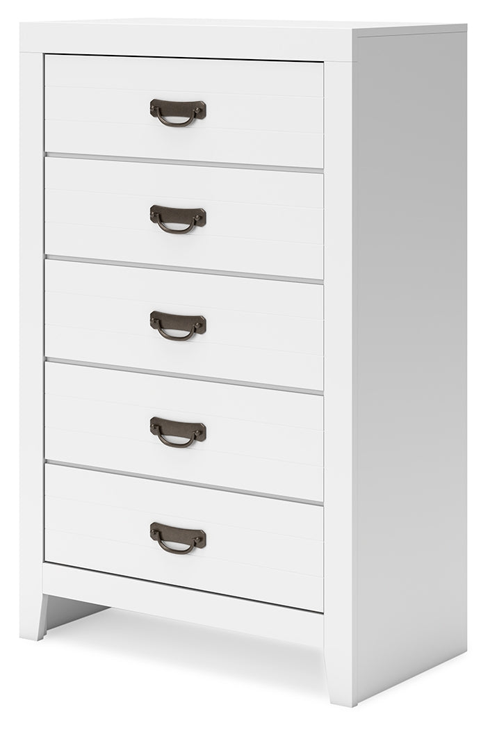 Binterglen Twin Panel Bed, Dresser, Mirror, Chest and 2 Nightstands