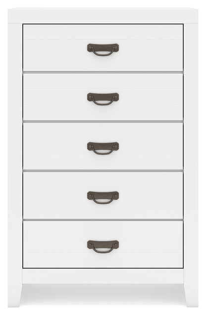 Binterglen Twin Panel Bed, Dresser, Mirror, Chest and 2 Nightstands