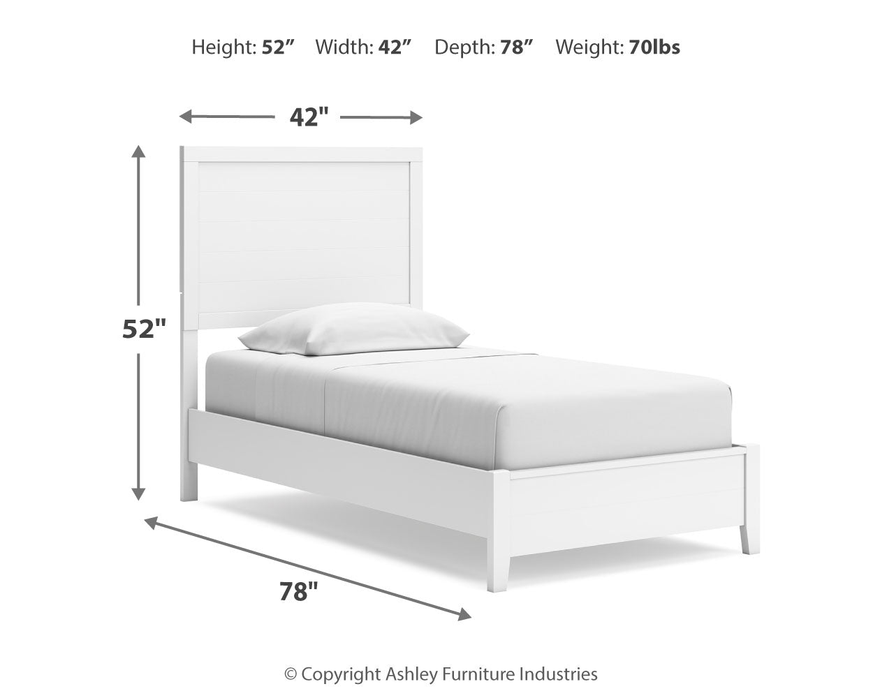 Binterglen Twin Panel Bed, Dresser and Mirror