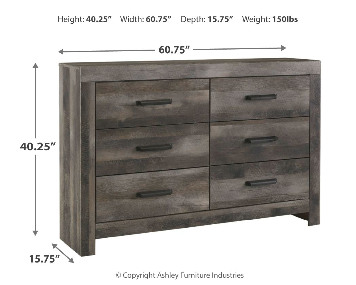 Wynnlow King Panel Bed, Dresser and Nightstand