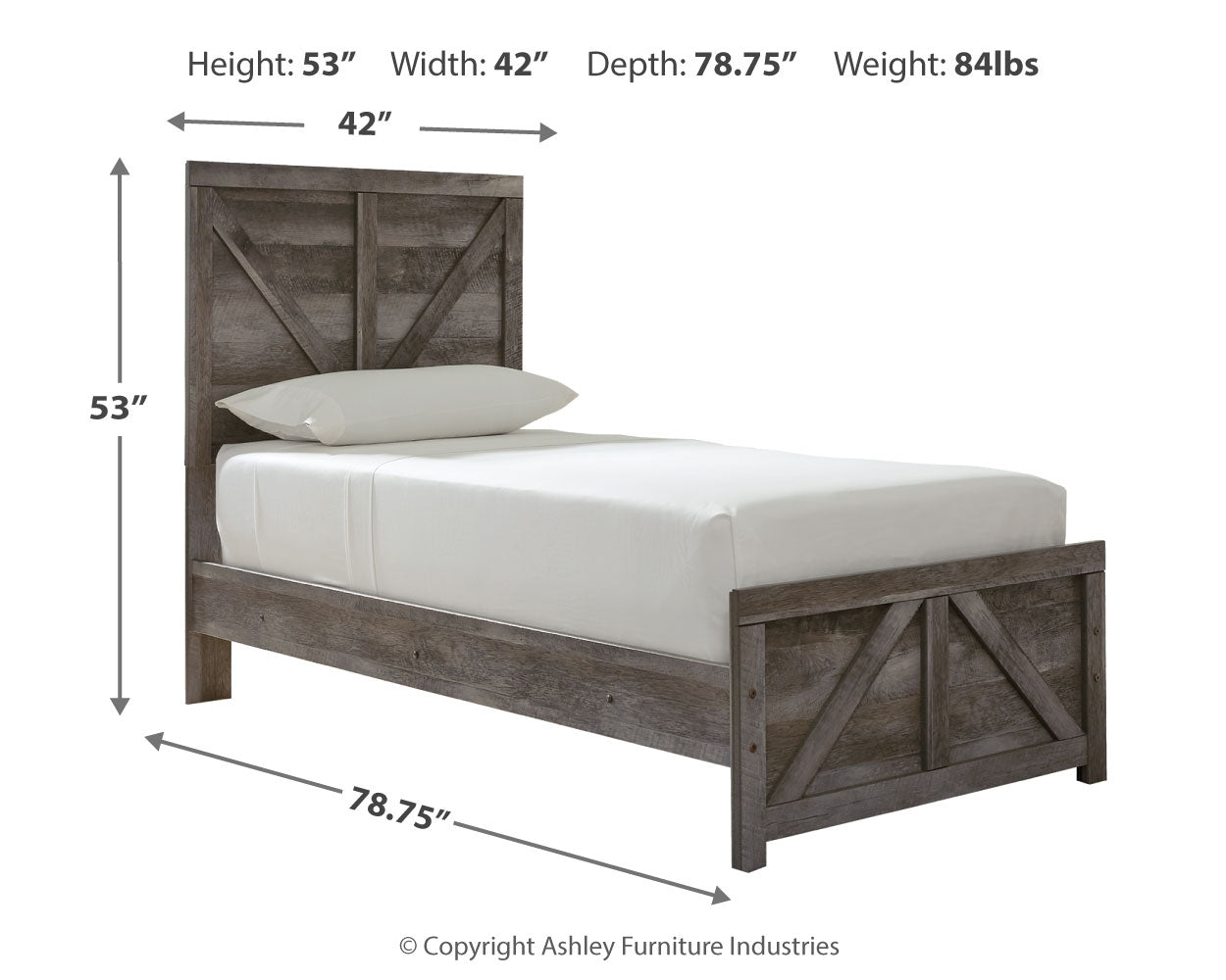 Wynnlow Twin Panel Bed, Dresser and Nightstand